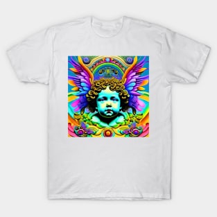 Psychedelic Cherub Angel Wings T-Shirt